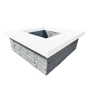 Imported Gray Granite Square Fire Pit Base (80 pieces)