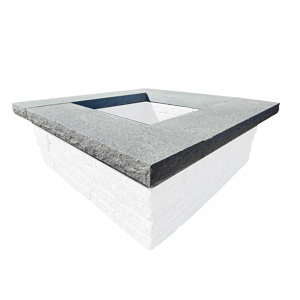 Blue Mist Square Fire Pit Cap Set (4 Pieces)